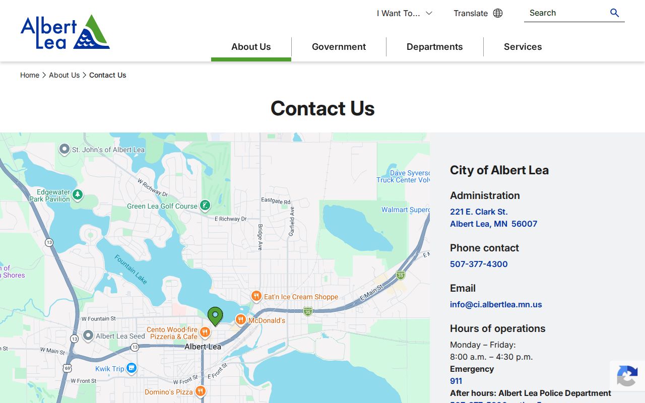 Albert Lea court records city contact source
