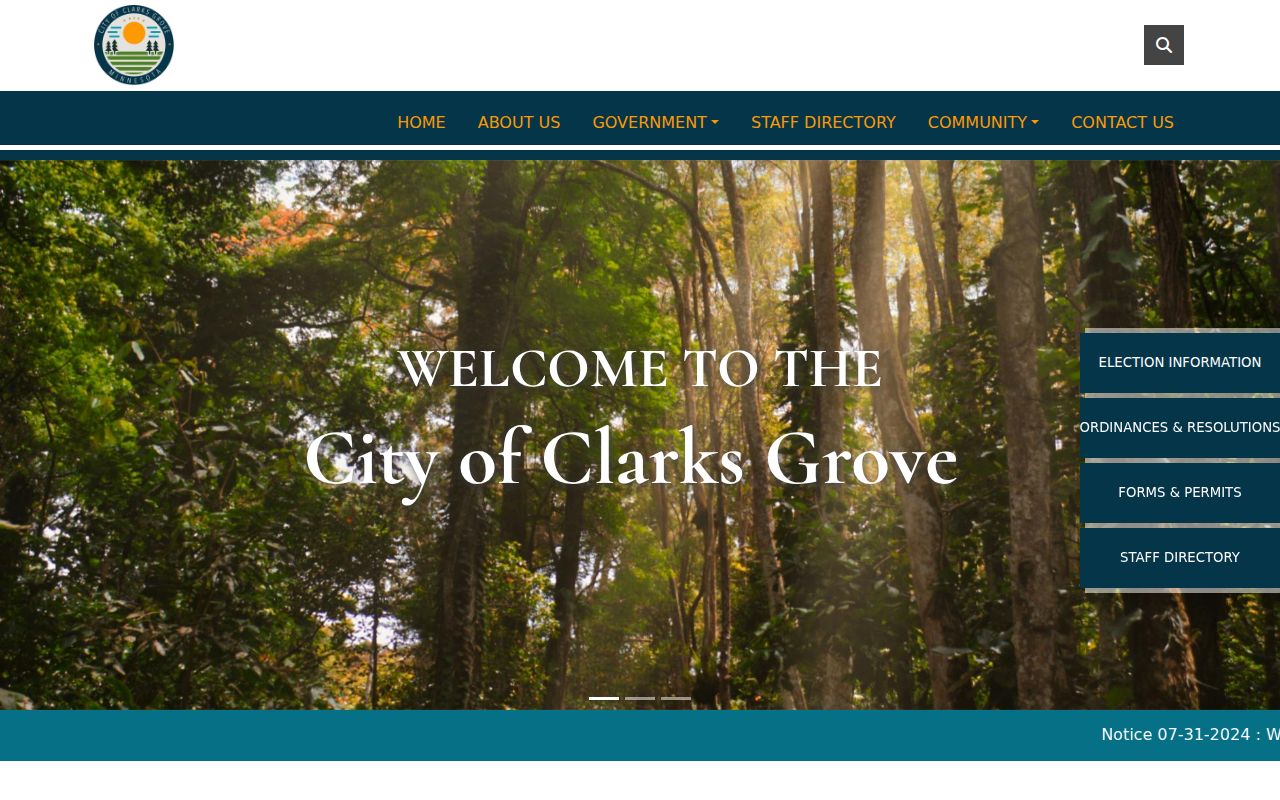 Clarks Grove court records city government source