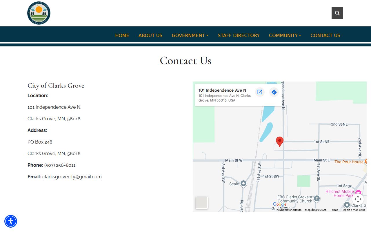 Clarks Grove court records city contact source