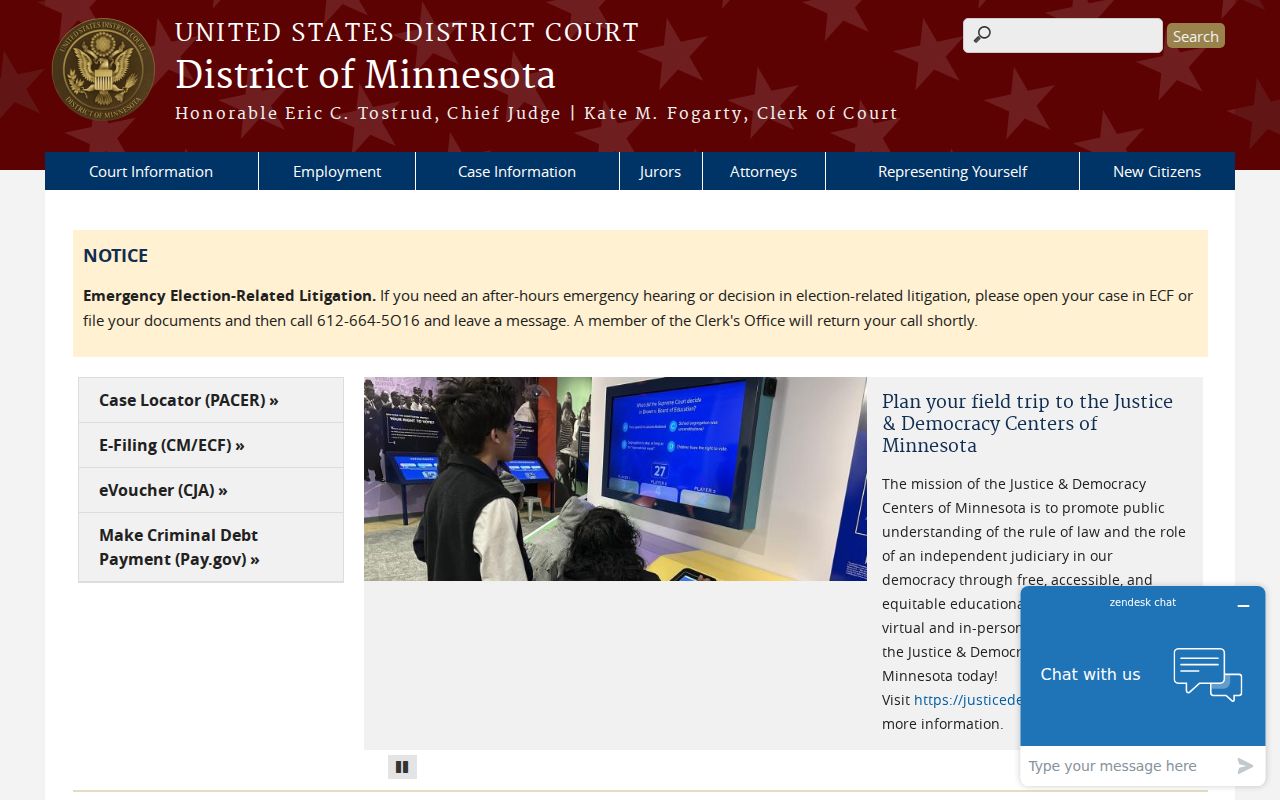 Glenville court records Freeborn County and federal court distinction